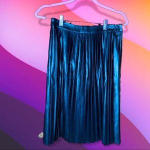 Pleated Mossimo “pleather” skirt. Midi